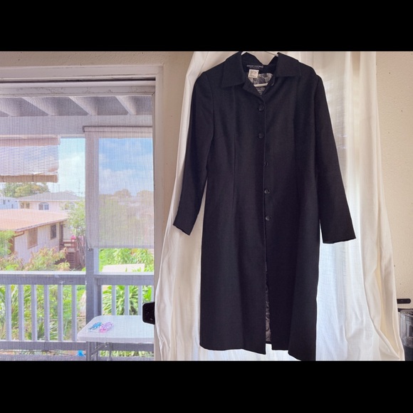 Harve Benard Classic Black Trench Coat - Picture 2 of 6